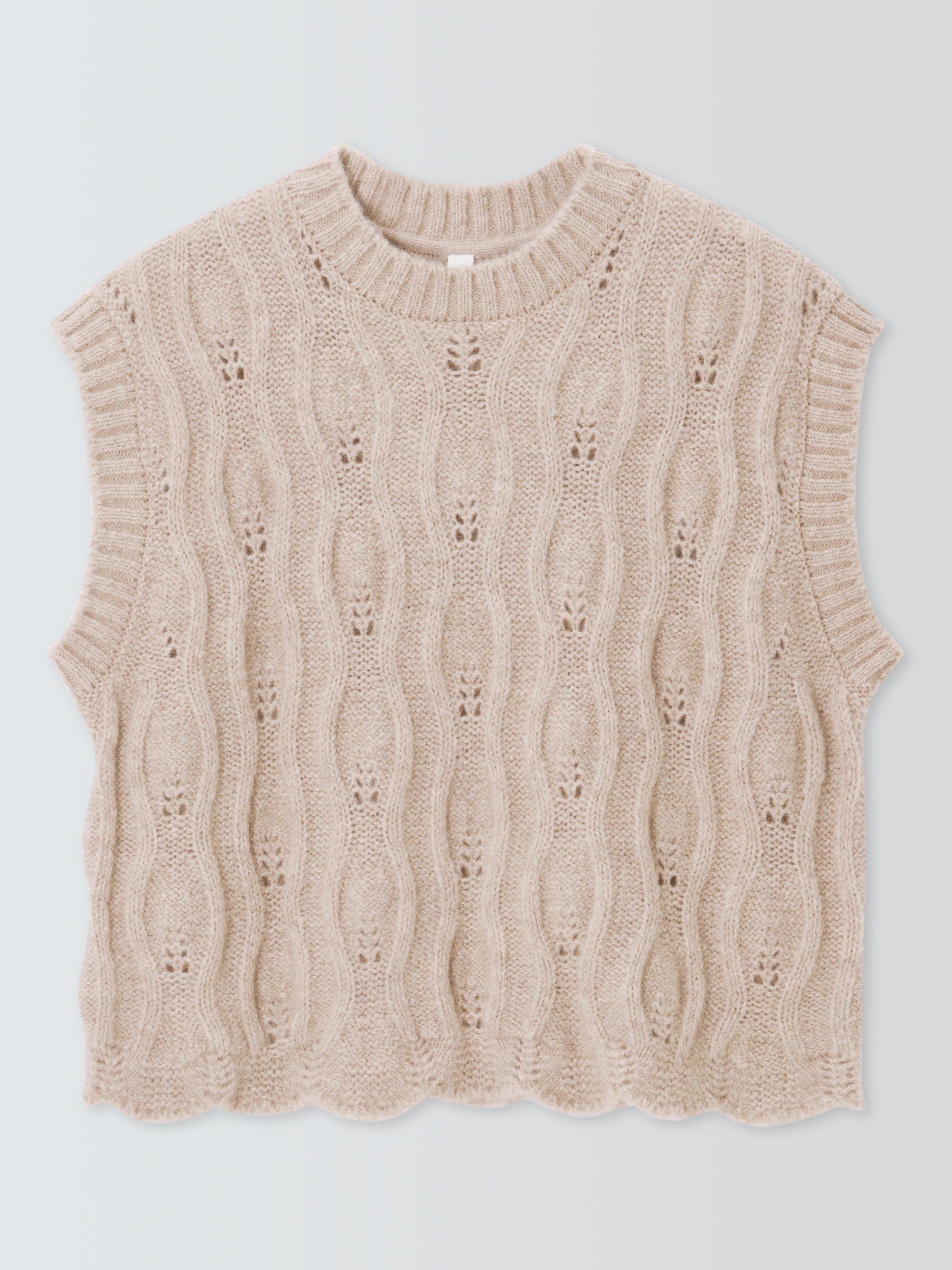 Product image 4 of 6, which shows AND/OR Lara Textured Wool Rich Tank Top, Natural, S