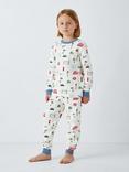 John Lewis Kids' London Pyjama Set, White