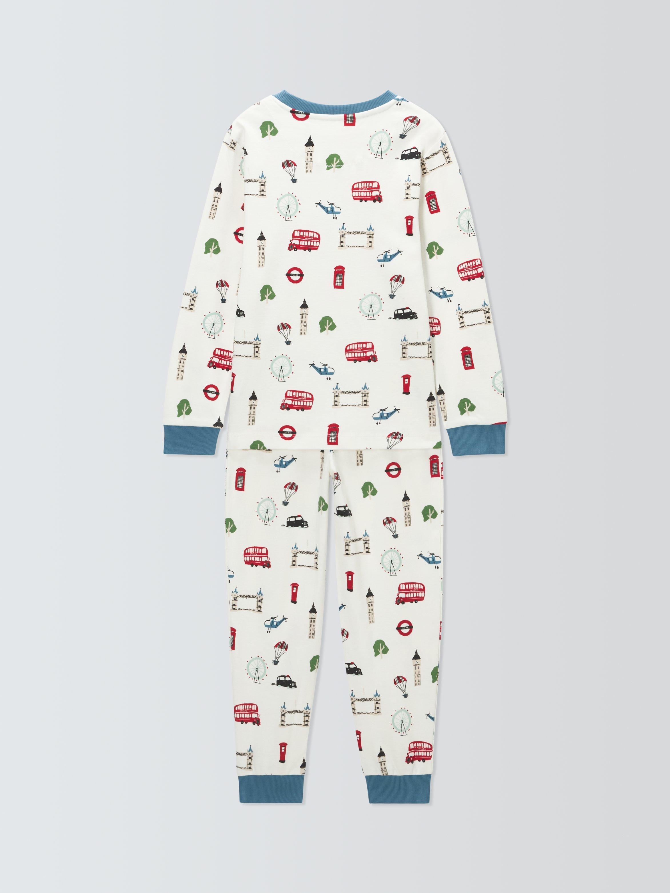 Product image 7 of 7, which shows John Lewis Kids' London Pyjama Set, White, 3 years