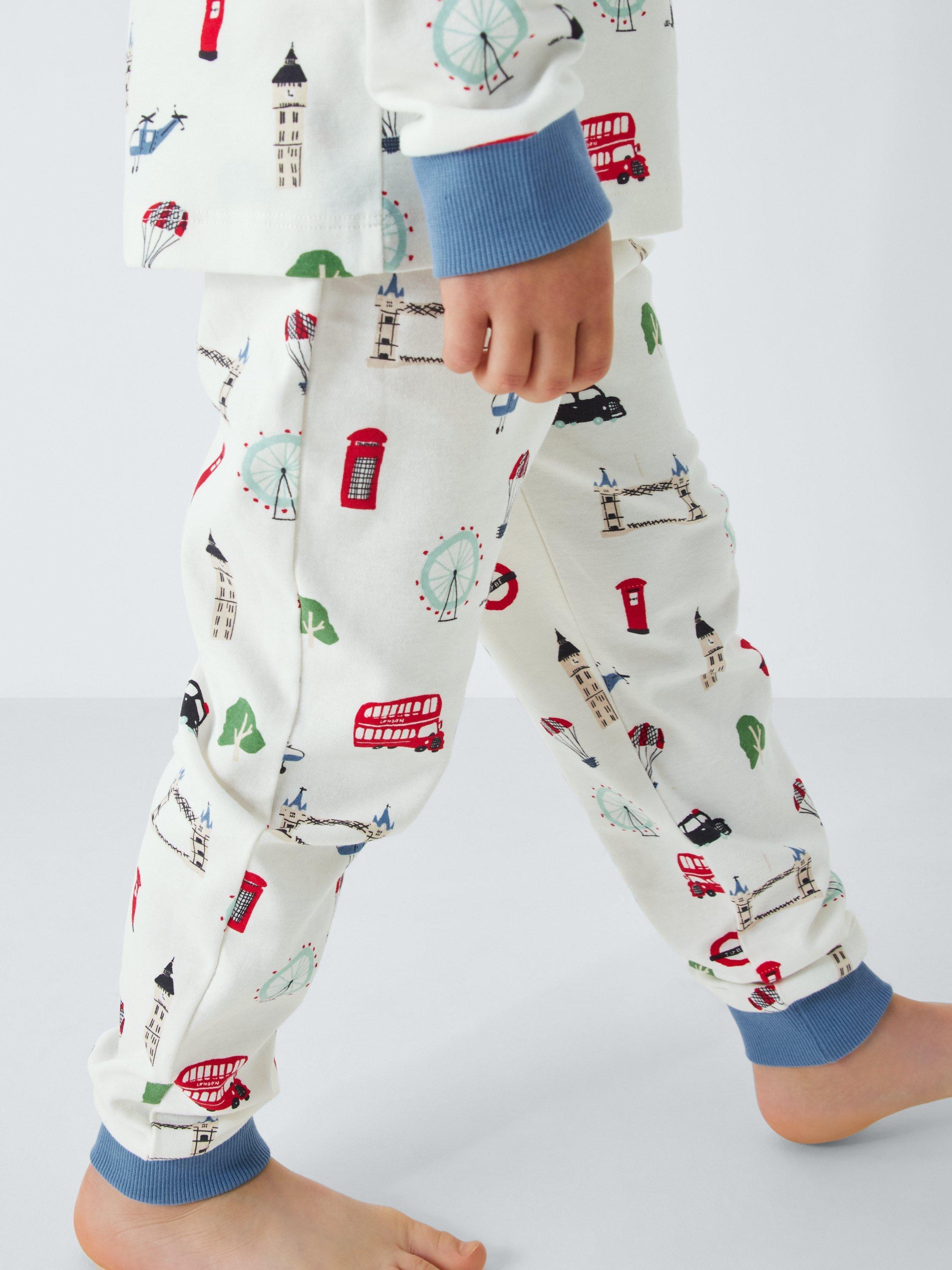 Product image 5 of 7, which shows John Lewis Kids' London Pyjama Set, White, 3 years