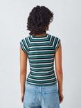 AND/OR Stripe Raglan Sleeve T-Shirt, Blue Multi Stripe