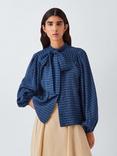 AND/OR Cassie Textured Check Blouse
