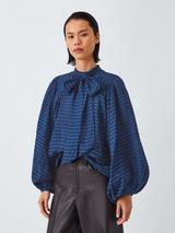 AND/OR Cassie Textured Check Blouse