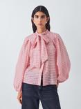 AND/OR Cassie Textured Check Blouse, Pink