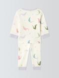 John Lewis Baby Dragon Pyjamas, White