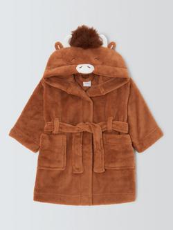 John Lewis Baby Cow Novelty Dressing Gown, Orange, Orange