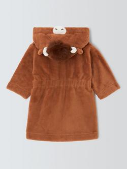 John Lewis Baby Cow Novelty Dressing Gown, Orange - view 2, Orange