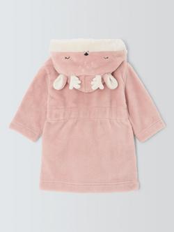John Lewis Baby Deer Novelty Dressing Gown, Pink - view 2, Pink
