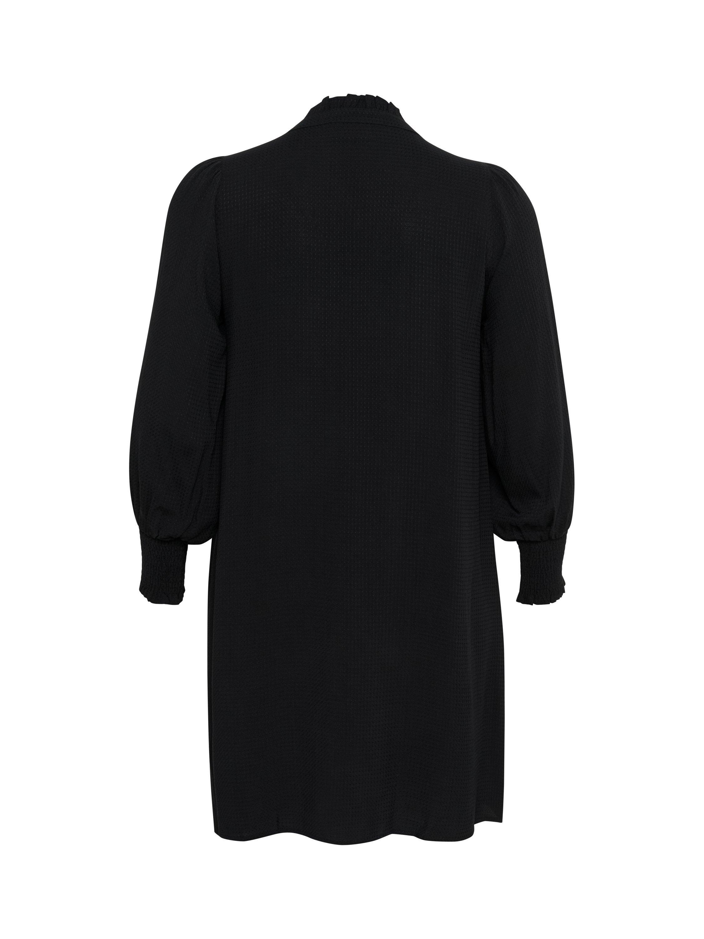Product image 6 of 6, which shows KAFFE Curve Mahlena Long Sleeve Dress, Black Deep, 20