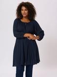 KAFFE Cami Tunic Top, Midnight Marine
