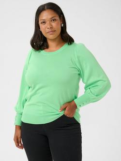 KAFFE Curve Lizzy Button Cuff Jumper, Spring Bouquet, Spring Bouquet