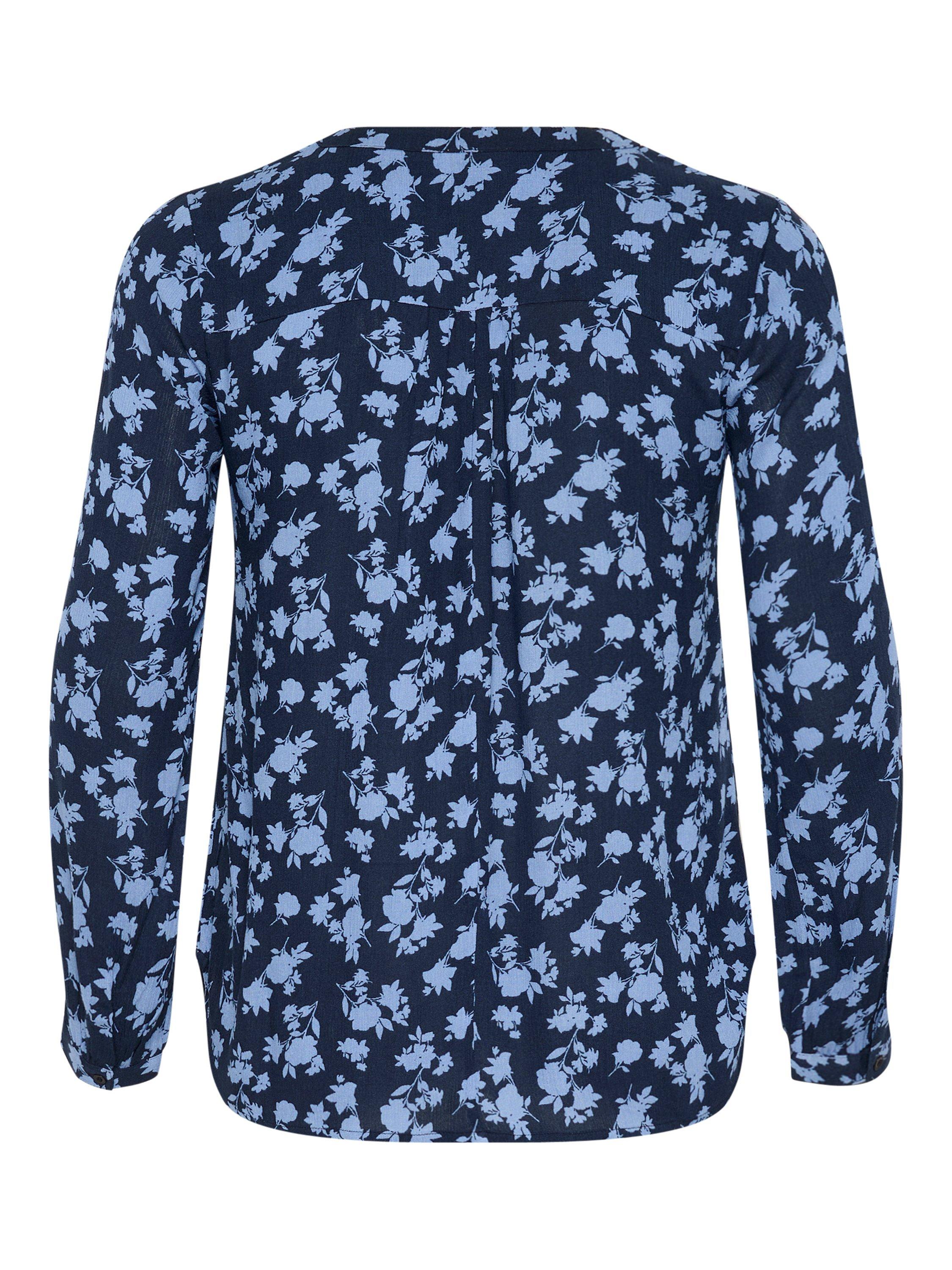 Product image 6 of 6, which shows KAFFE Curve Cami Floral Top, Navy/Pale Blue, 18