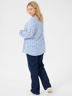 KAFFE Curve Mahlena Graphic Shirt - view 2, Blue/Multi