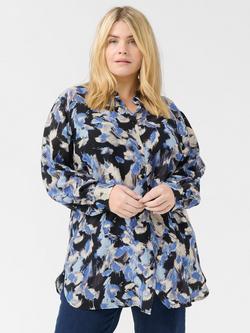 KAFFE Curve Toria Graphic Strokes Shirt, Multi, Multi