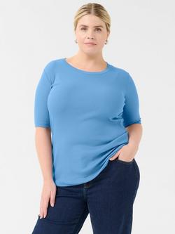 KAFFE Curve Carina T-Shirt, Ebb And Flow