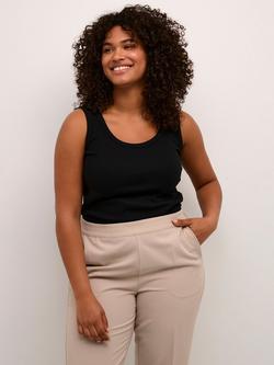 KAFFE Curve Carina Tank Top, Black, Black