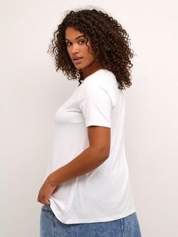 KAFFE Curve Jena Short Sleeve T-Shirt, White - view 2, White