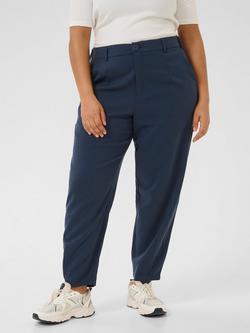 KAFFE Curve Merla Relaxed Fit Trousers, Navy, Navy