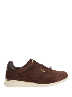 Dune London Entitle Suede Trainers, Brown