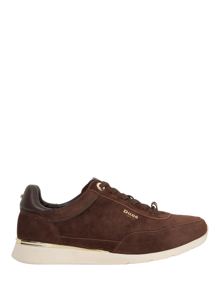 Dune London Entitle Suede Trainers, Brown