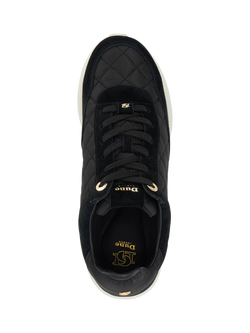 Dune London Everglow Leather Quilted Trainers - view 2, Black