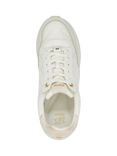 Dune London Everglow Leather Quilted Trainers, White