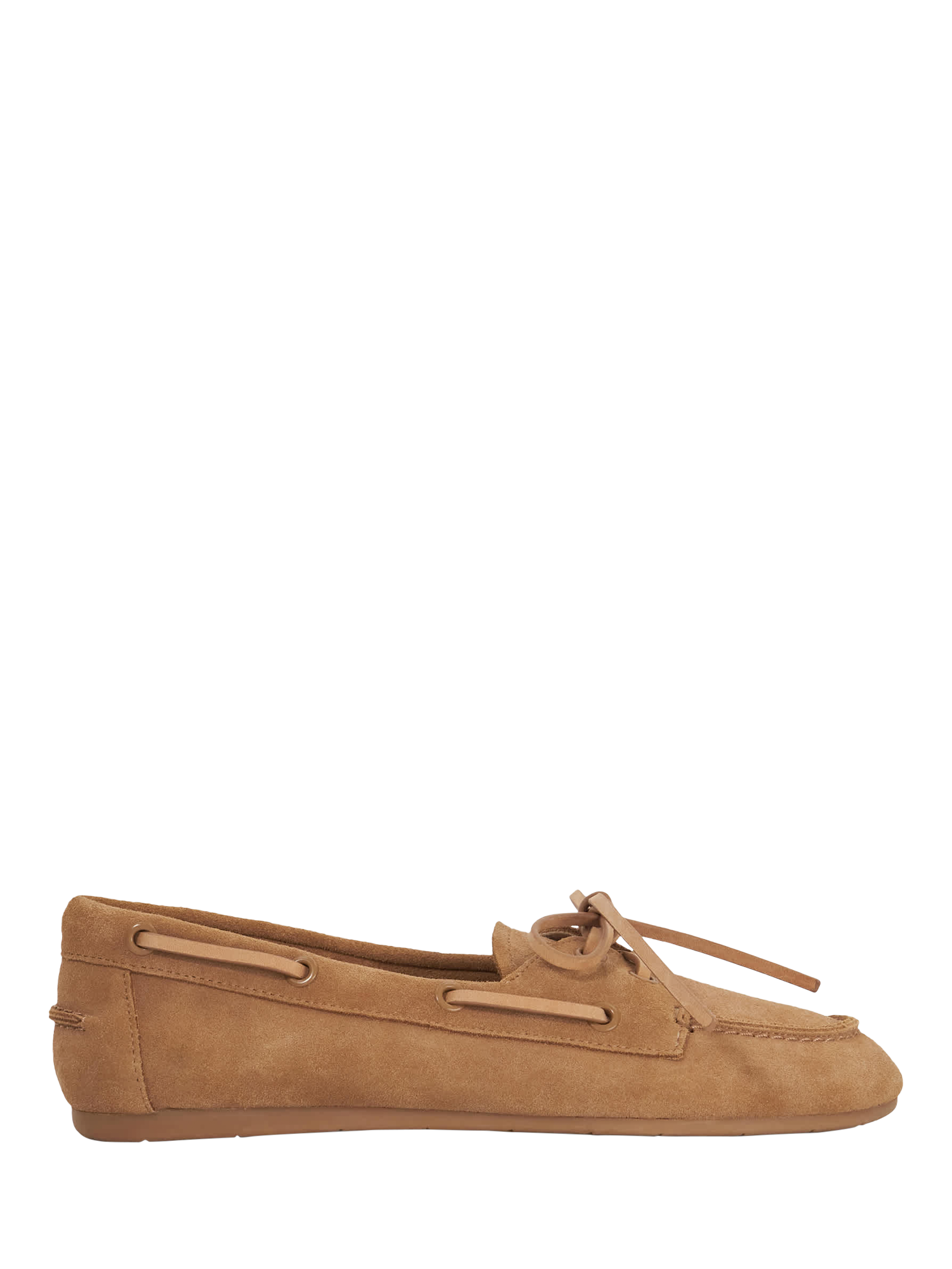 Product image 1 of 6, which shows Dune London Gala Suede Boat Shoes, Tan, EU36
