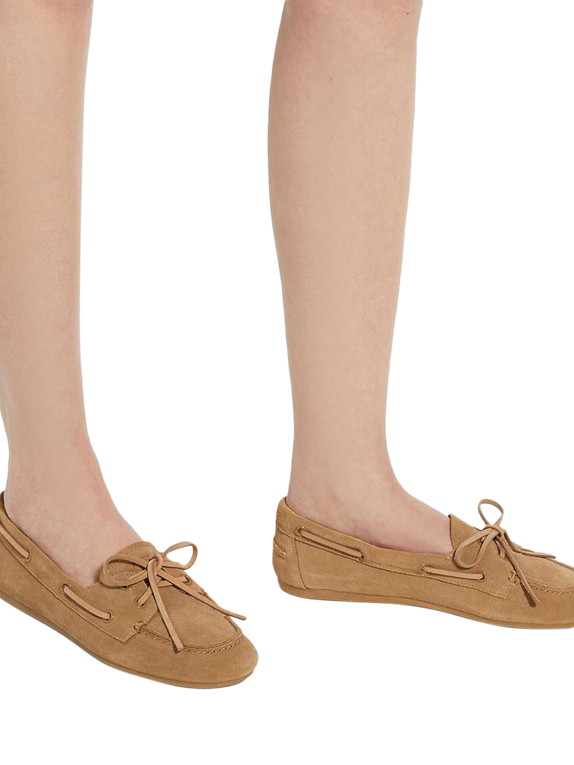 Product image 2 of 6, which shows Dune London Gala Suede Boat Shoes, Tan, EU36