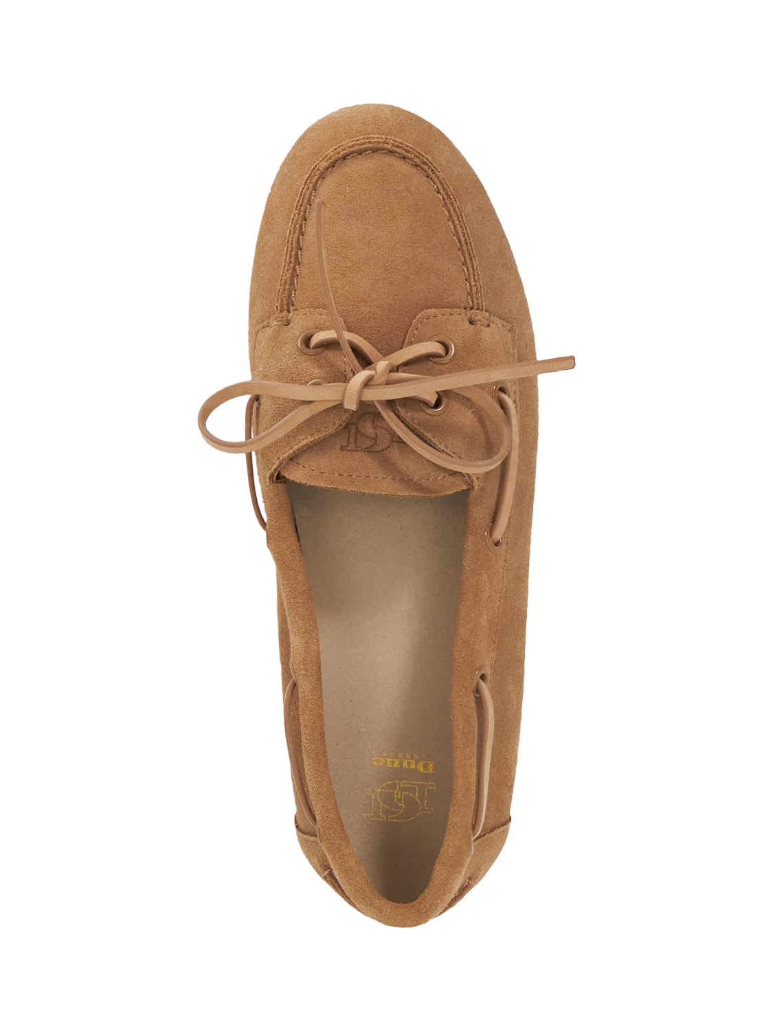 Product image 3 of 6, which shows Dune London Gala Suede Boat Shoes, Tan, EU36