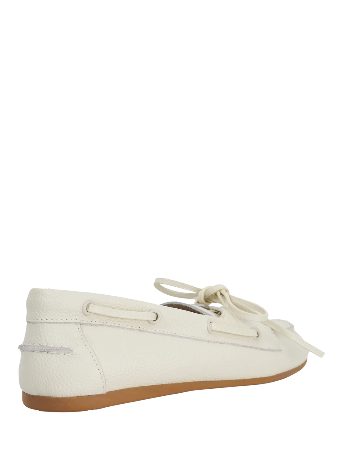 Product image 5 of 6, which shows Dune London Gala Leather Boat Shoes, White, EU36