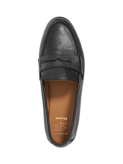 Dune London Ginelli Wide Fit Leather Loafers, Black - view 2, Black