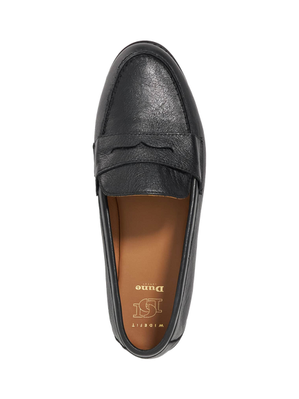 Dune London Ginelli Wide Fit Leather Loafers, Black - view 2, Black