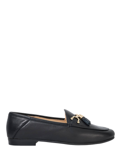 Dune London Greysons Wide Fit Leather Loafers, Black