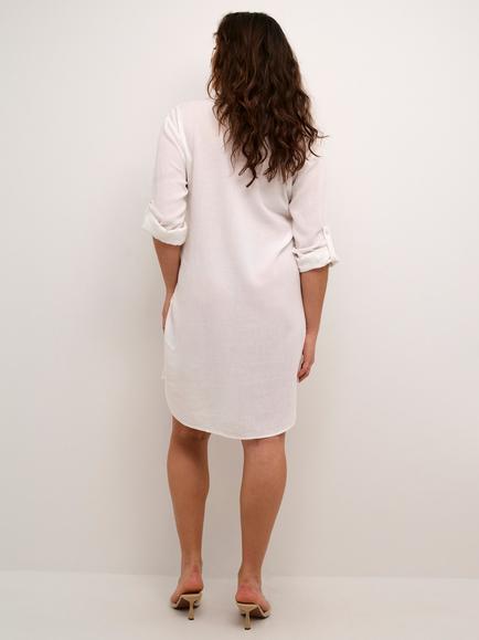 KAFFE Milia Shirt Dress, Chalk - view 2, Chalk