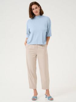 KAFFE Lizza Turtleneck Top, Light Blue - view 2, Light Blue