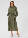 KAFFE Pollie Tie Belt Maxi Shirt Dress