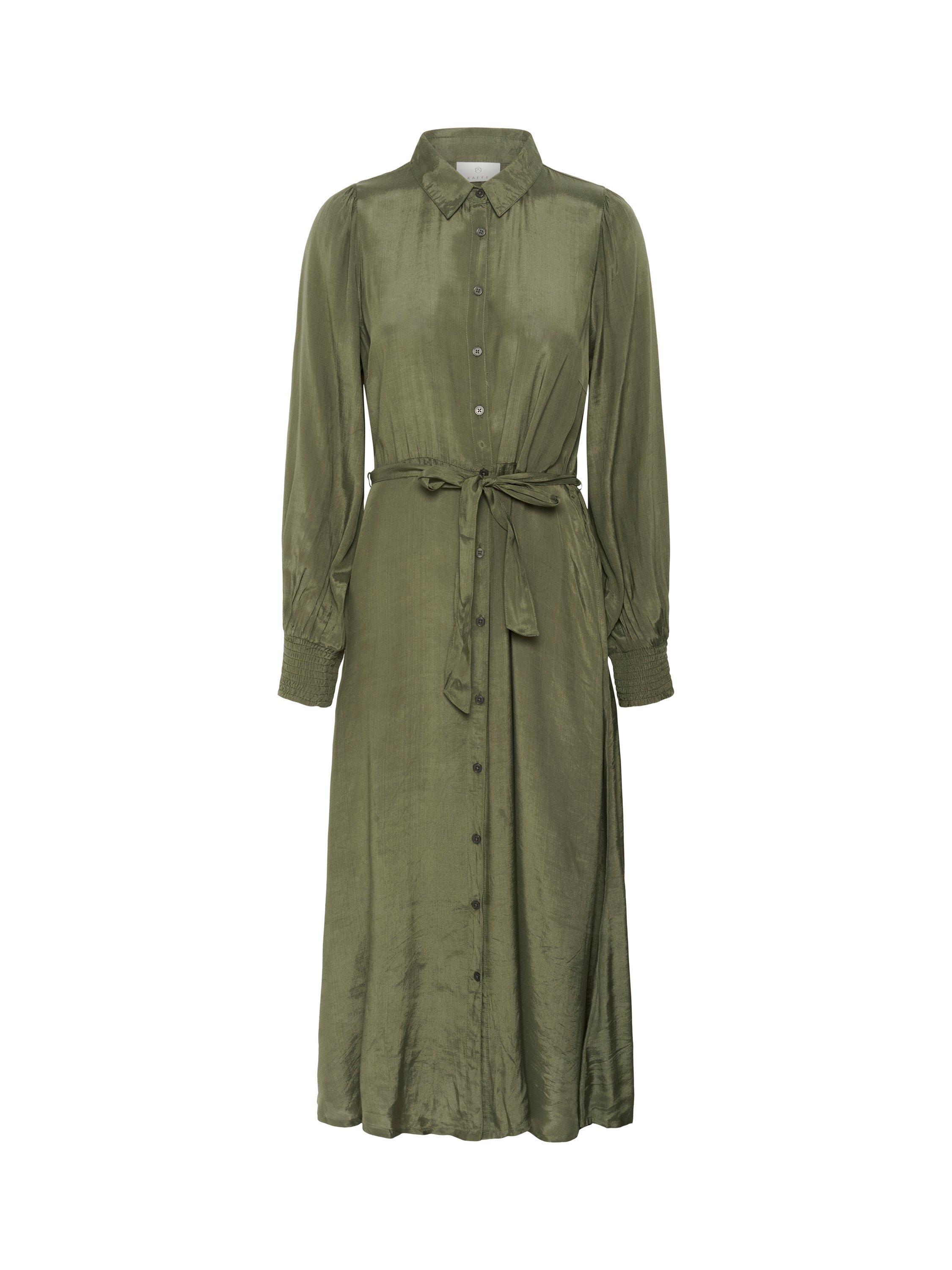 Product image 3 of 4, which shows KAFFE Pollie Tie Belt Maxi Shirt Dress, Grape Leaf, 14