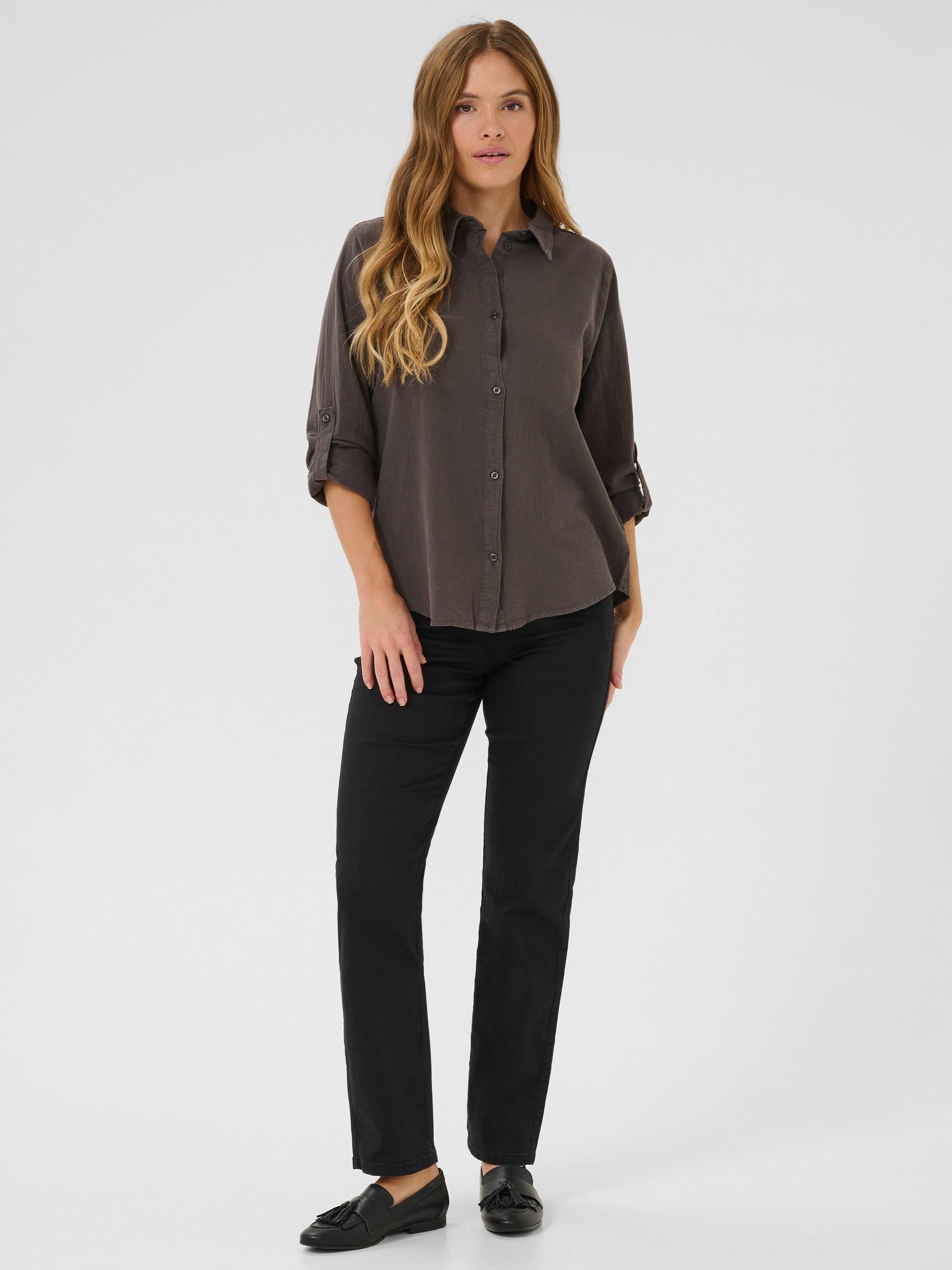 Product image 2 of 5, which shows KAFFE Naya Casual Fit Shirt, Mid Grey, 8