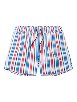 Panos Emporio Classic Stripe Swim Shorts, White/Multi, White/Multi