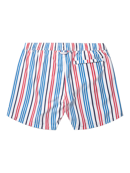 Panos Emporio Classic Stripe Swim Shorts, White/Multi - view 2, White/Multi