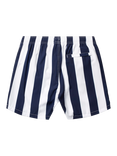 Panos Emporio Retro Stripe Swim Shorts, Navy/White