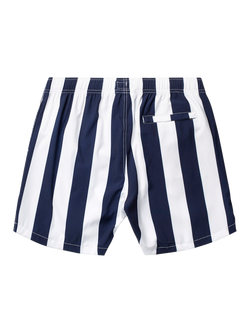 Panos Emporio Retro Stripe Swim Shorts, Navy/White - view 2, Navy/White