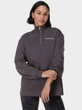 Sweaty Betty Revive Organic Cotton Rich Longline 1/2 Zip Jumper, Urban Grey