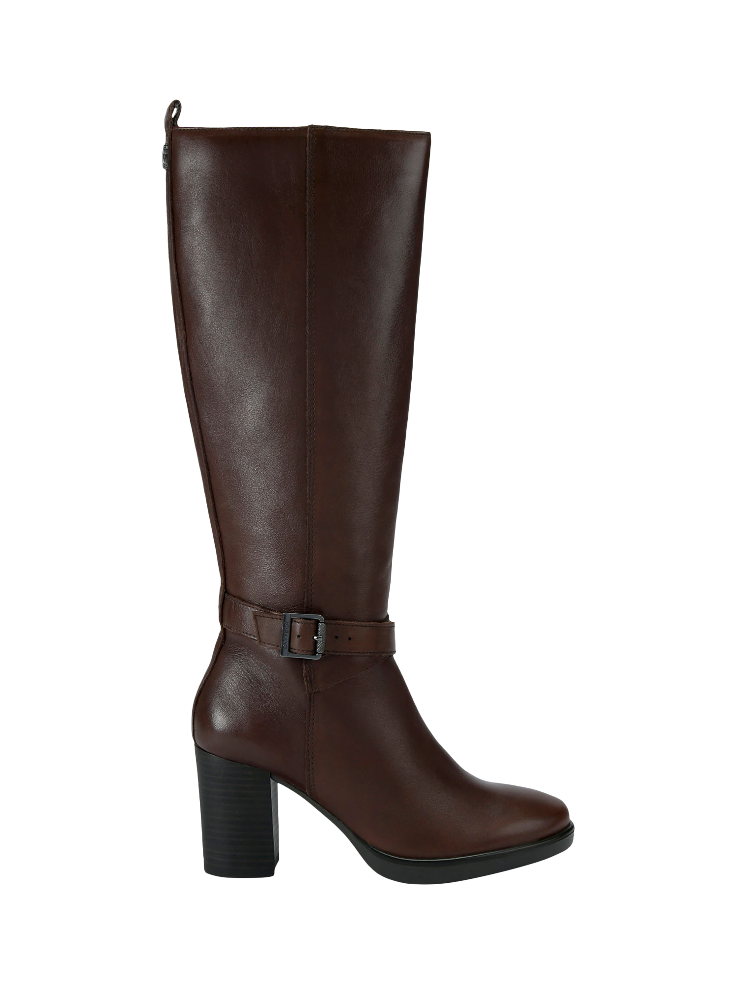 Product image 1 of 5, which shows Carvela Silver2 Leather Knee High Boots, Brown Dark, 3