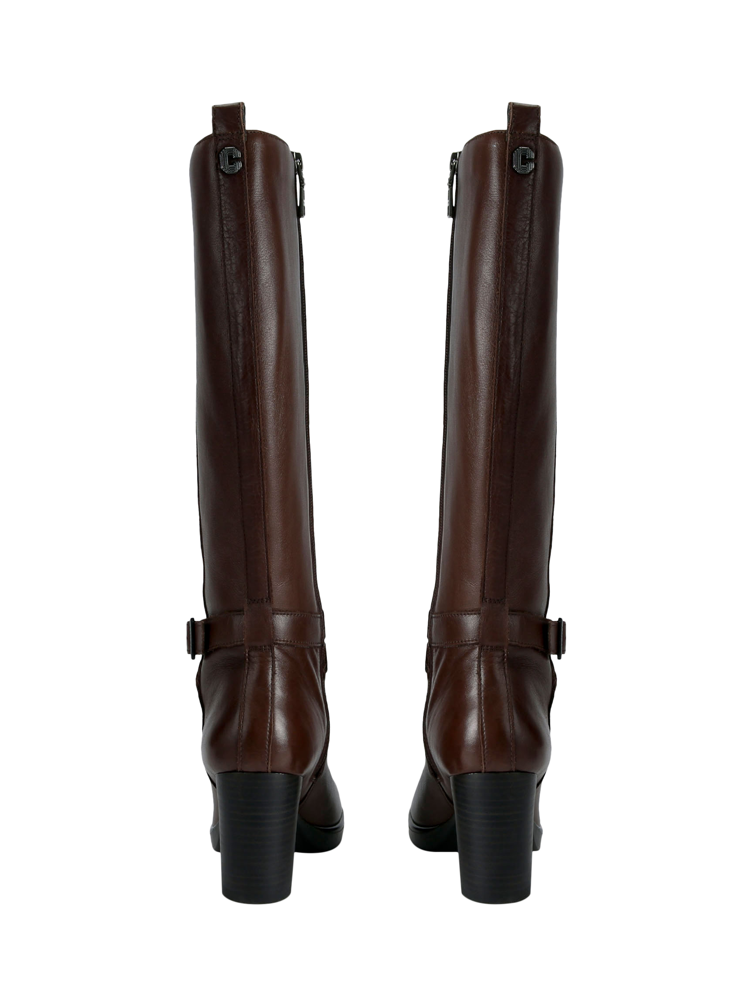 Product image 4 of 5, which shows Carvela Silver2 Leather Knee High Boots, Brown Dark, 3