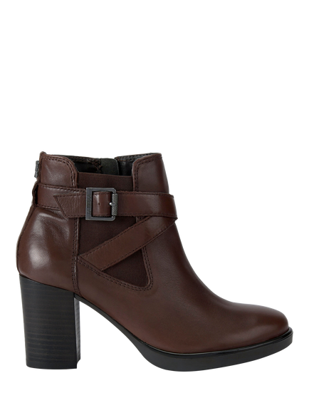 Carvela Silver 2 Leather Ankle Boots, Dark Brown, Dark Brown