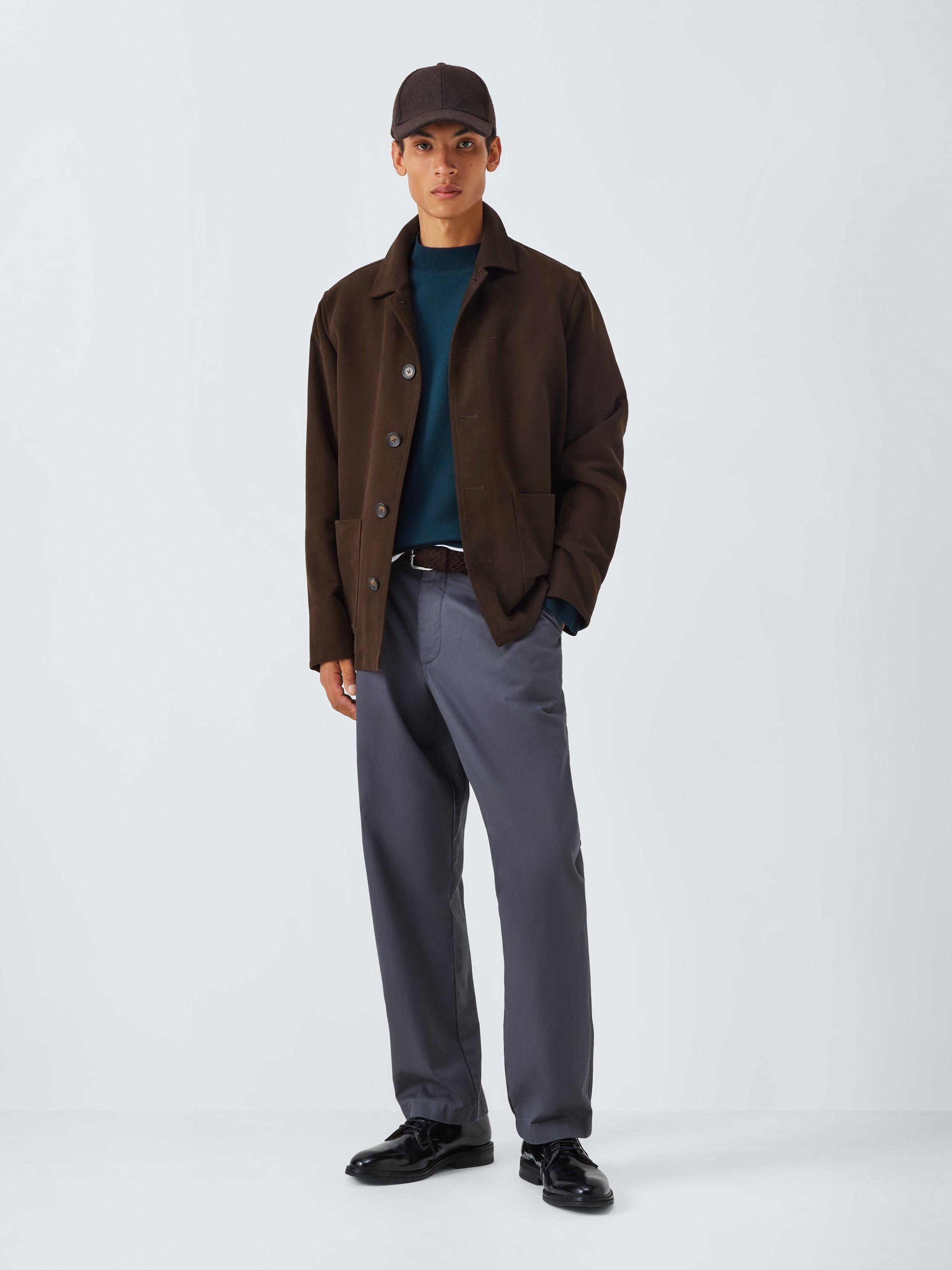 Product image 3 of 6, which shows John Lewis Merino Wool Mock Neck Jumper, Deep Ocean, S