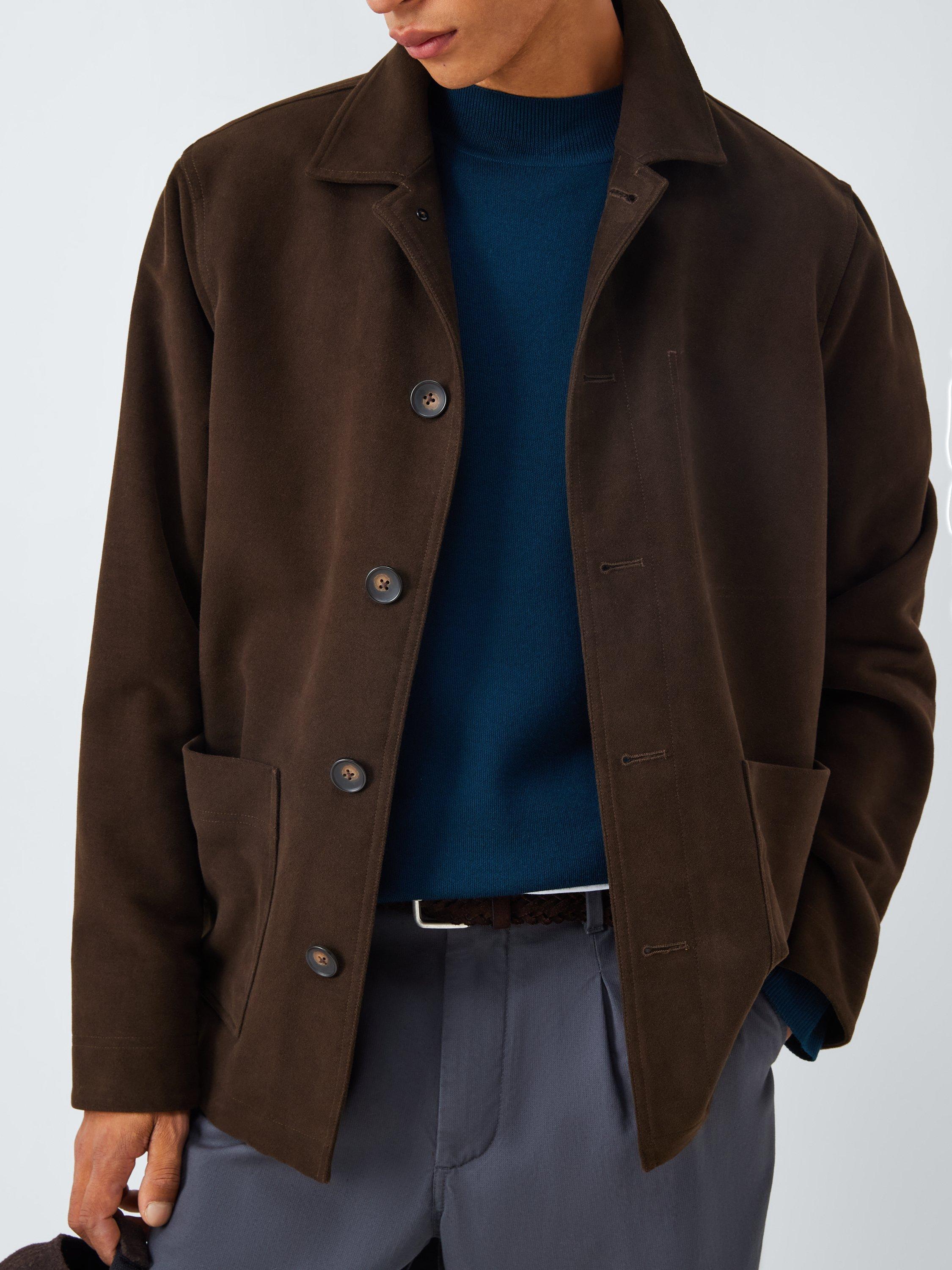 Product image 6 of 6, which shows John Lewis Merino Wool Mock Neck Jumper, Deep Ocean, S