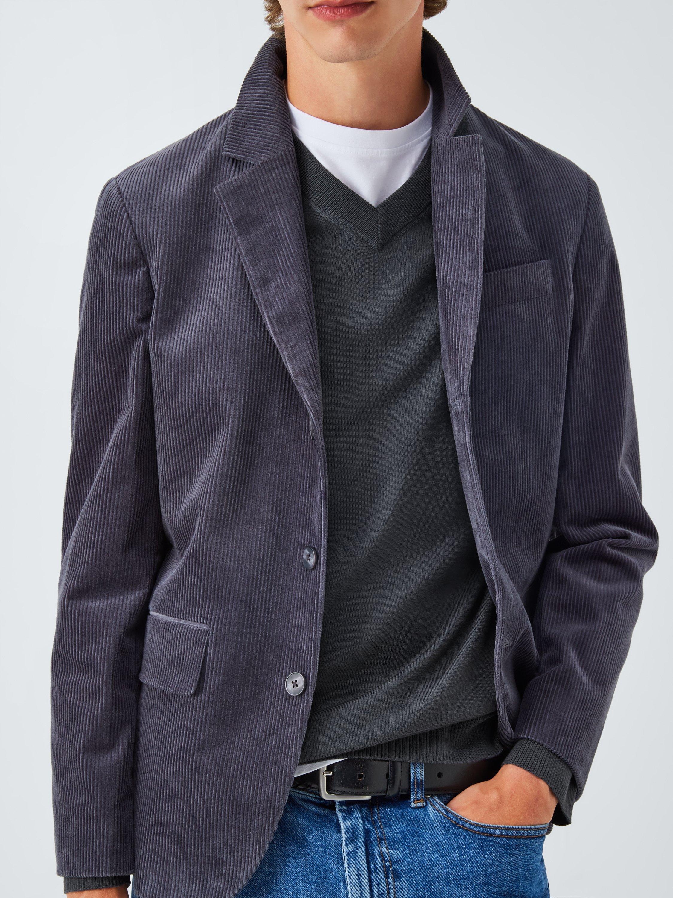 Product image 4 of 5, which shows John Lewis Merino Wool V-Neck Jumper, Asphalt, M