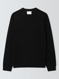 John Lewis Merino Wool Crew Neck Jumper, Black